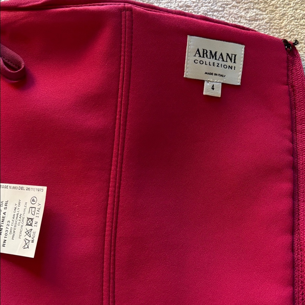 Armani Collezioni Fuchsia Strapless Bustier Top - Picture 3 of 10